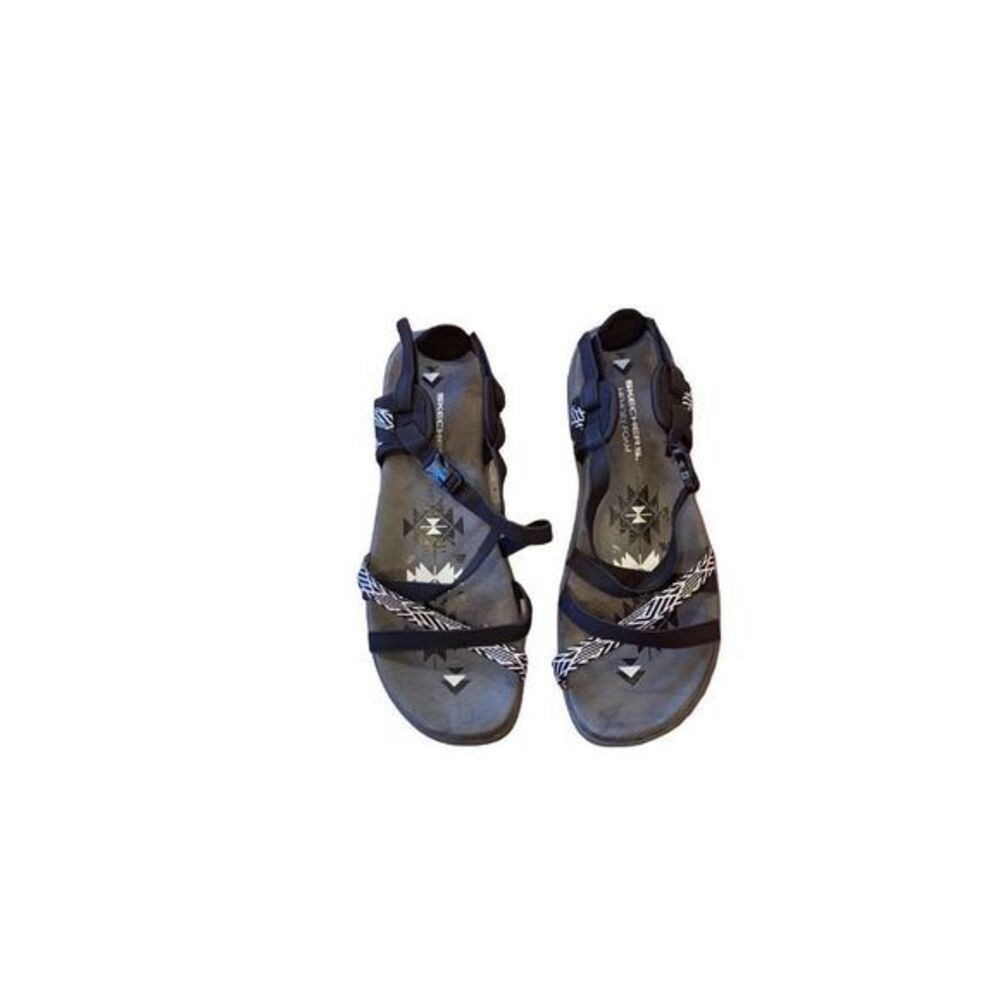 Skechers Gray Black Sandals 7 ?